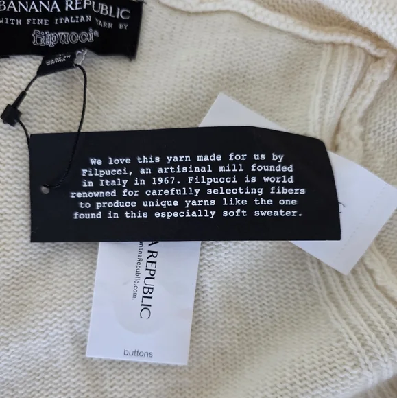 NWT Banana Republic Filpucci Italian yarn cardigan - Picture 3 of 4